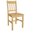Vidaxl Dining Chairs, 6 Pcs, Pine Wood