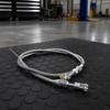 Adjustable Braided Throttle Cable Flexible with Clevis Metal