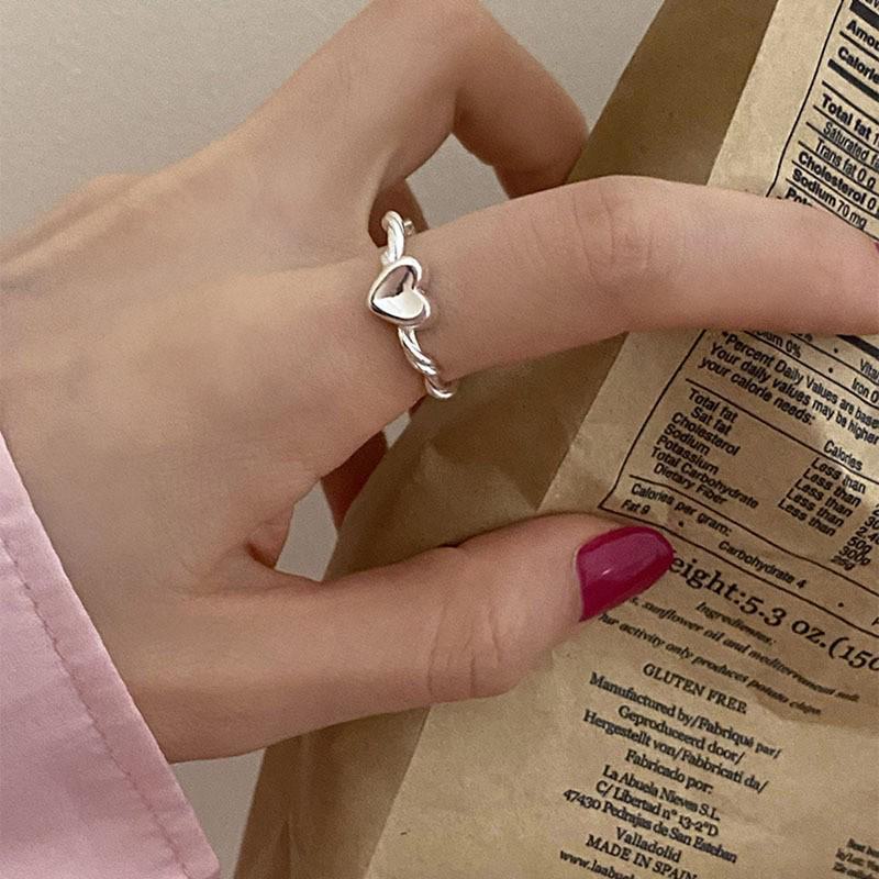 Inel Simplu Neregulat Placat cu Argint 925 pentru Femei - Design Coreean Simplu și la Modă, Nu se Decolorează