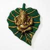 RecraftJoy Leaf Ganesh Metal Wall Hanging for Main Door & Entrance | Small Ganesha Idol Wall Hanging for Living
