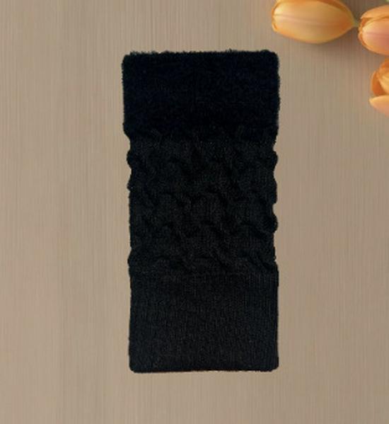 

Женские плюшевые митенки из норкового флиса - Теплые, Защищающие от холода, Милые черно-белые в офисном стиле