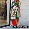 BITCED Fashion Long Sleeve POLO Neck  Casual Dresses