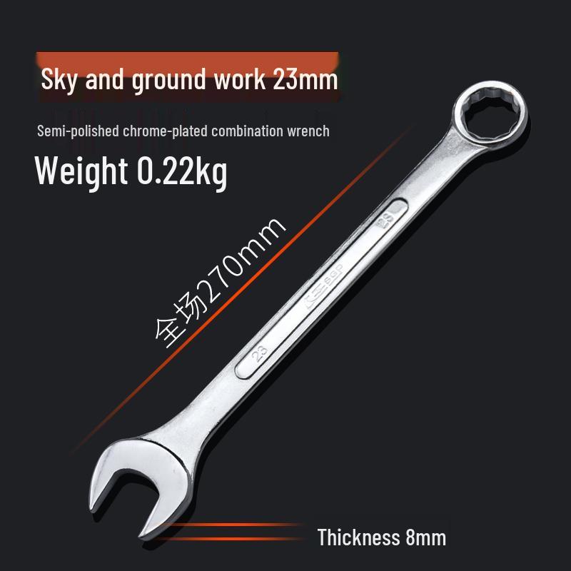 Double-End Wrench Set: Extra Large 6-32mm Open/Box End for Auto Repair