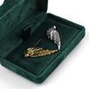 European Retro Feather Wings Pendant Necklace, Gold-Plated Stainless Steel DIY Jewelry
