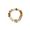 Natural crystal citrine, white crystal, yellow pyramid crystal, sugar cube design bracelet, non-inlaid women's bracelet jewelry