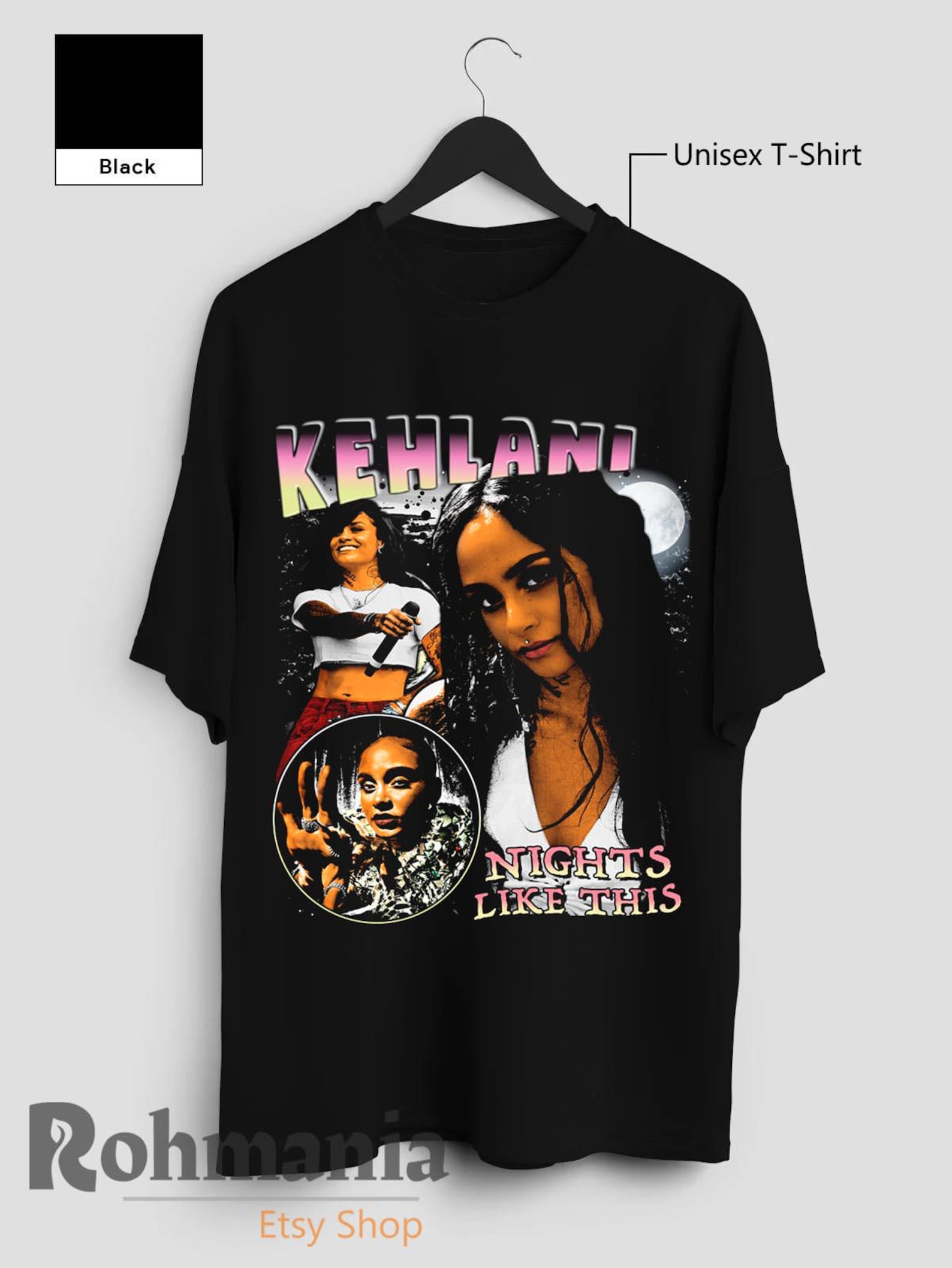 Kehlani Nights Like This T-Shirt: 90s Retro Rap Hip Hop Music Fan Merch Shirt L
