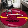 Heat Miami Team Spirit Round Rug for Livingroom,Bedroom, Palyroom, Chair Rug, Area rug, Circle Carpet, Large Size Fan Christmas gift
