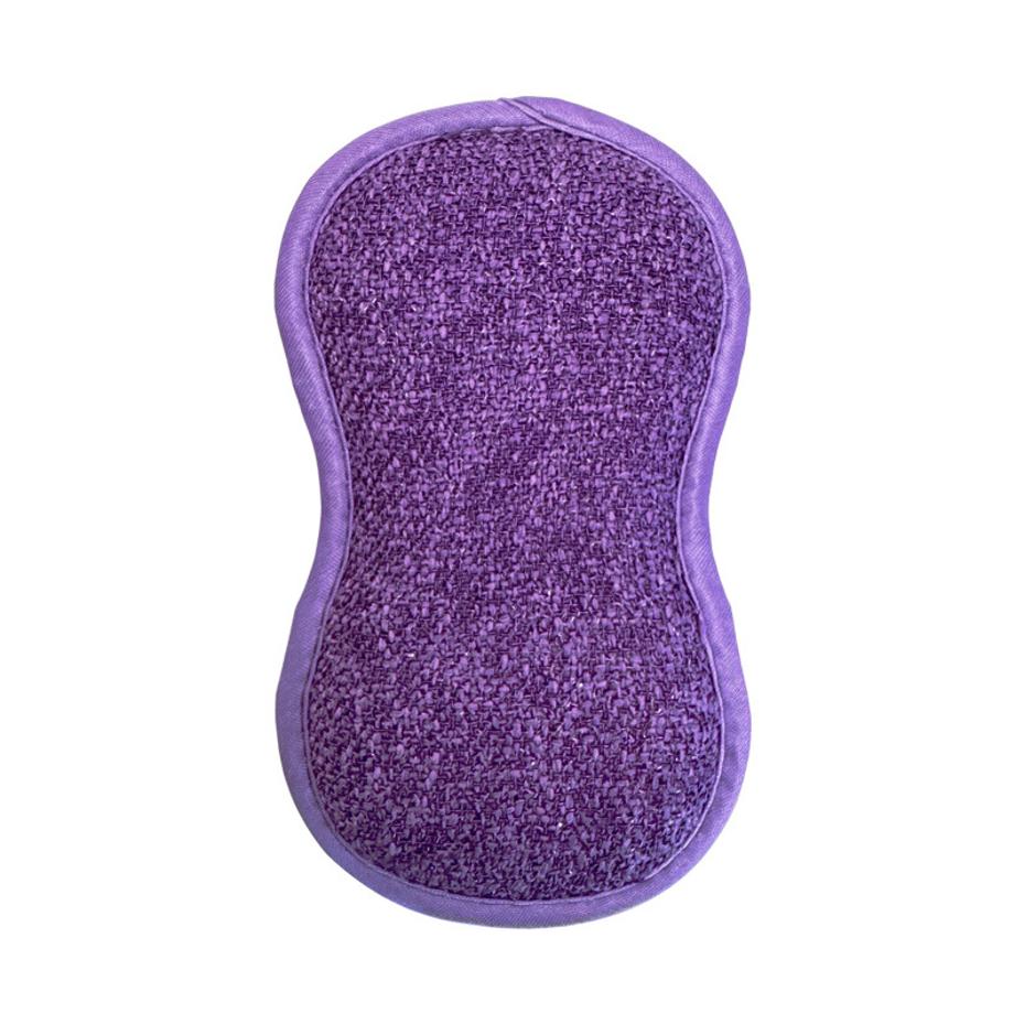 1 Pcs Dish Washing Spong Super Absorbent Microfiber Double Sided Scrub Sponge for Dishwashing Kitchen Bathroom Clean