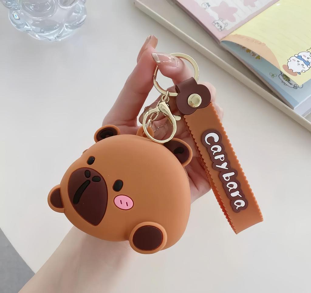 Rozkošná silikonová peněženka na mince s kapybarou - Roztomilý kreslený design pro děti