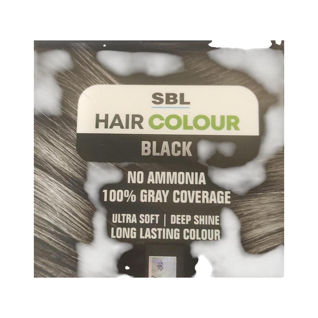 SBL Haarfarbe Pulver Schwarz 12 Beutel X Packung 1 Natürliche Farbabdeckung Einfache Anwendung Für Glattes Glänzendes Haarfinish
