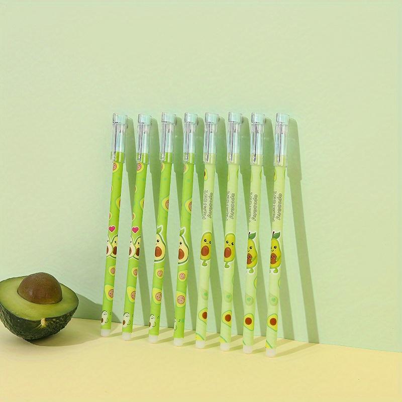 Back to school season 2pcs 0.5mm creative cartoon fruit avocado straight rod neutral pen signature pen gift pen office stationery