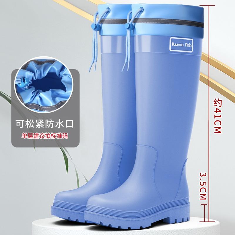 Bundle Mouth Water Shoes Women's Non-slip High Tube Women's Rain Shoes New Rain Boots Women's Adult Water Boots Wear-resistant High Boots