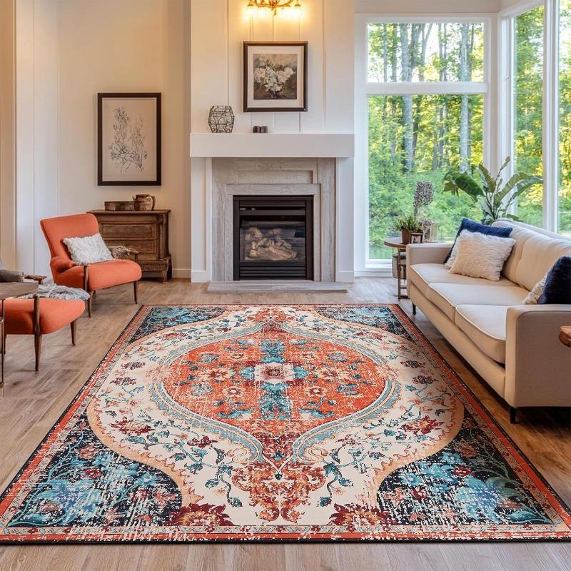 Nordic Bohe StyleLarge Area Rug Non-Slip Wear-resistant Carpet for Living Room Bedroom Soft Floor Mat Easy To Clean Home Decor
