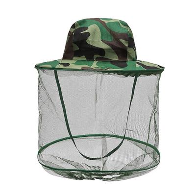 Camouflage Anti-mosquito Hat With Head Net Mesh Bug Insect Fly Face Mask Outdoor Fishing Equipment