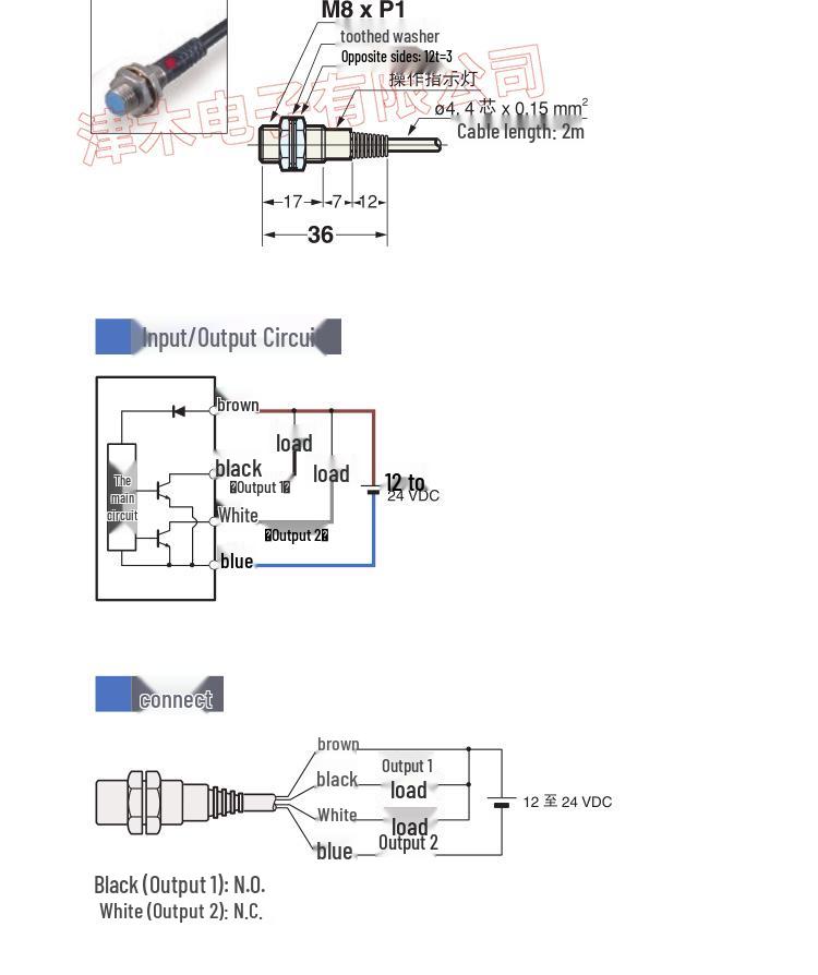 EZ-8M M8 Proximity Sensor Switch - Original, Authentic, NPN, Universal (Normally Open/Closed).