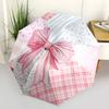 1pc Pink Bow Decorative Automatic Folding Umbrella, 8-Rib Iron Frame, Casual Outdoor Accessory for Birthday Festival Gifts yy251128212