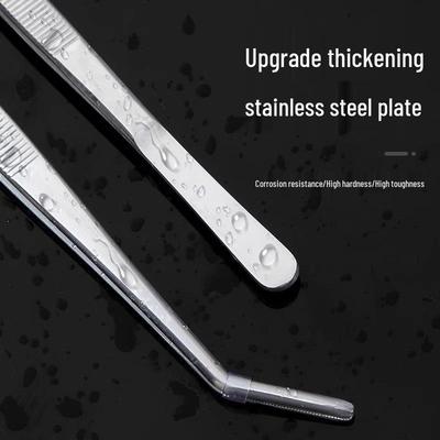 Stainless Steel 304 Bent Tip Tweezers for Aquatic Plants and Succulent Care