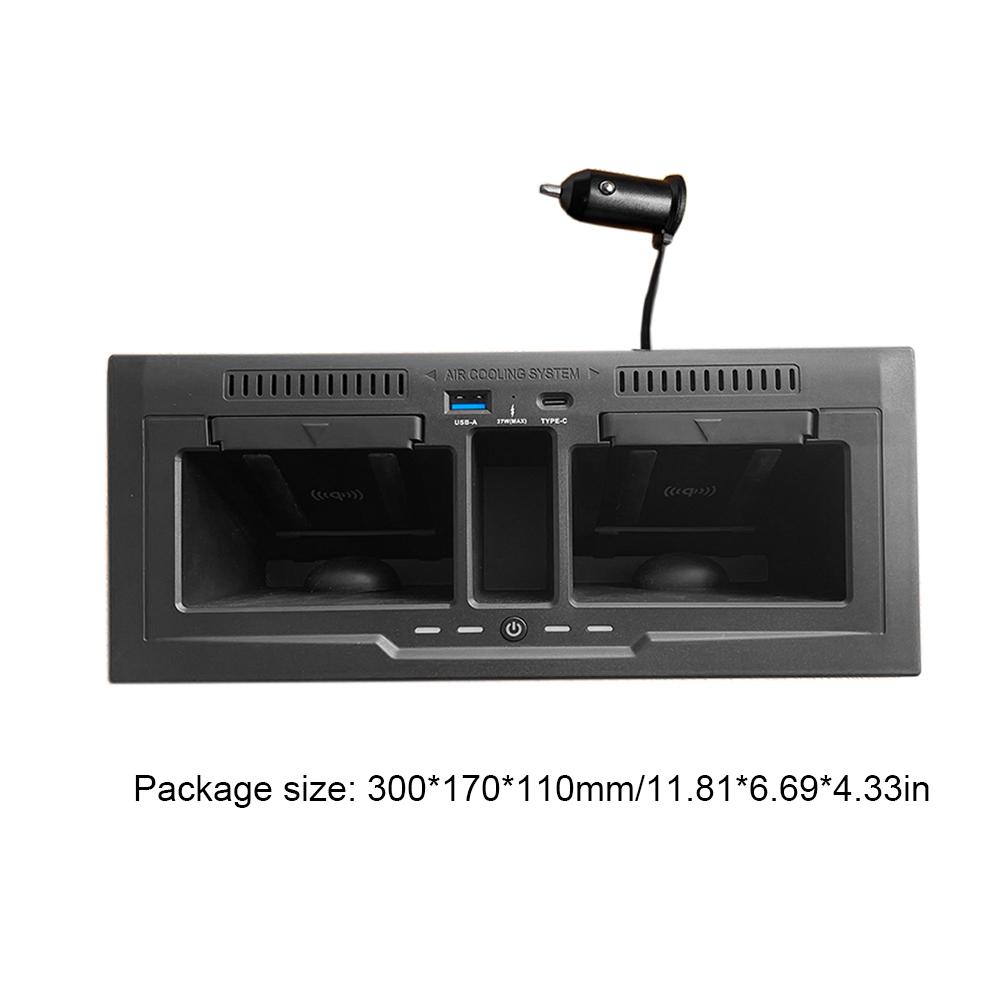 Fast Charger Tray Pad QC3.0 Car Wireless Charger Fast Mobile Phone Holder Phone Holder for Land Rover Defender 110 130 2020-2023