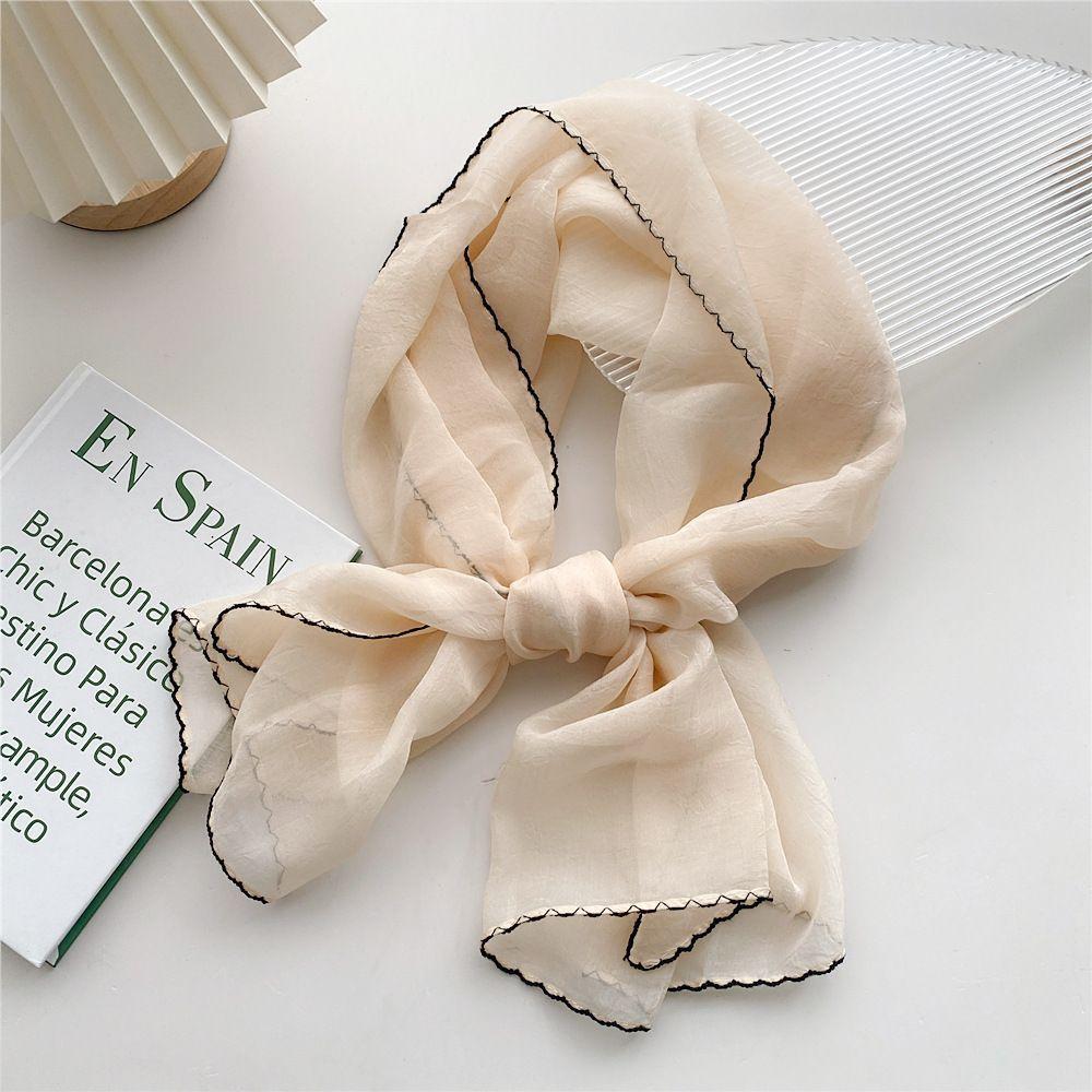 Tencel Square Scarf Women's Summer Thin Sunscreen and Neck Protection Versatile Summer Scarf