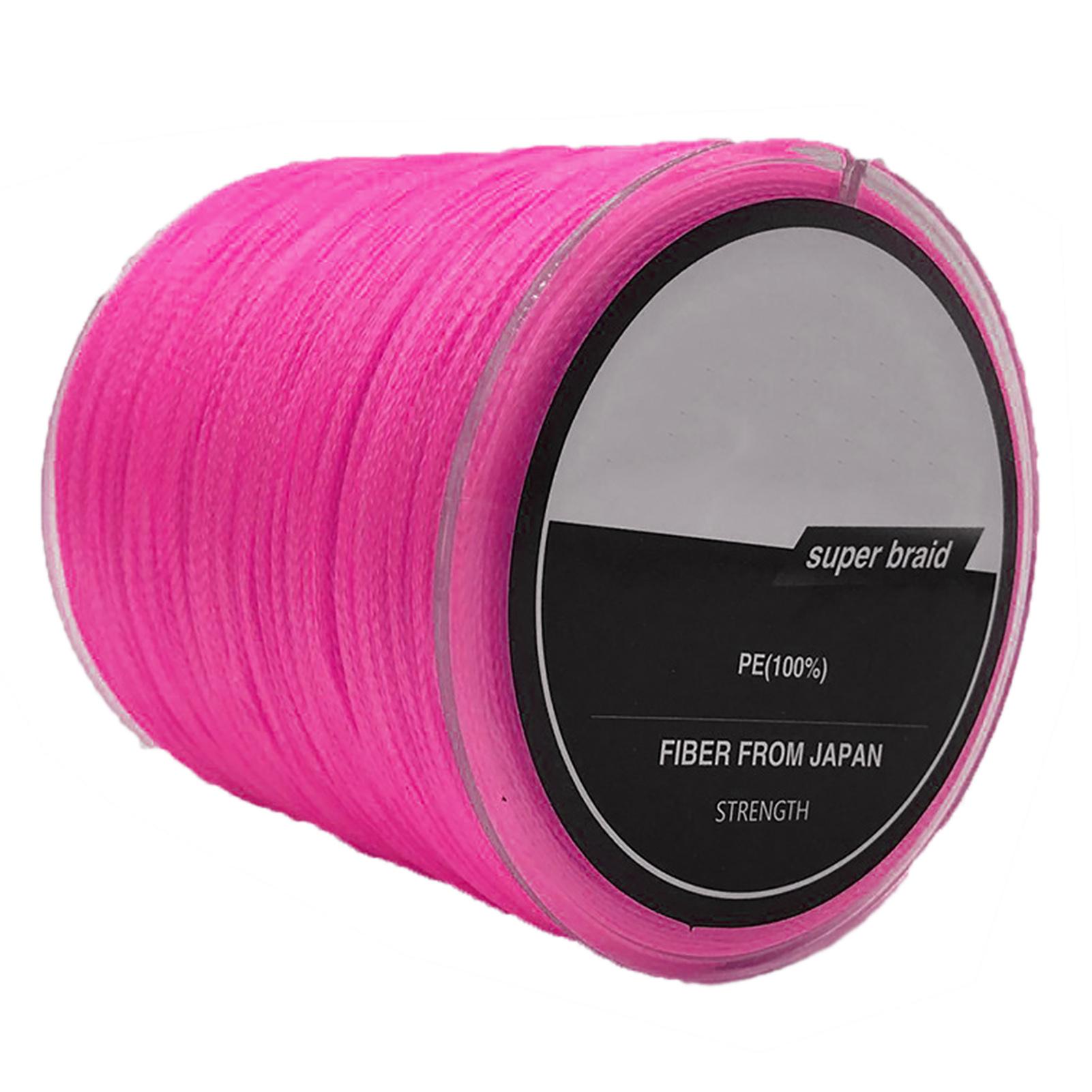 300m PE Fishing Line Carp 4 Strands Braided Anti Bite Line Accessoey for Reservoir Lure Fishing Pink 4