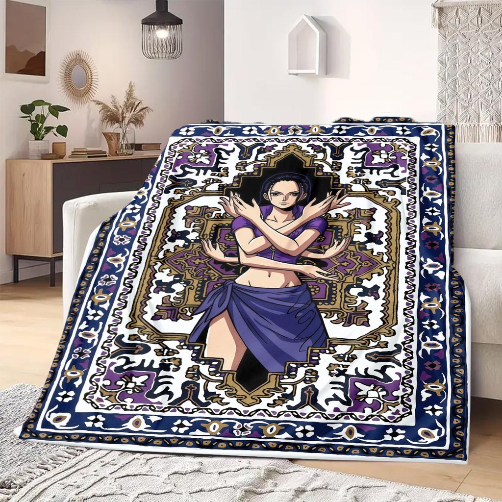 OnePiece Anime Print Blanket Warm  Comfortable Flannel Blanket Suitable for Bedrooms, Sofas, Beds, Chairs, Picnics, Travel