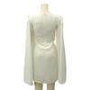 GRAXIA Cabaret Sleeveless Mini Perfect for Hostess and Chiffon Long Mini XL Size Dress, Dress, Hostesses, Clubs, Lounges, V-Neck Dress, Women's,