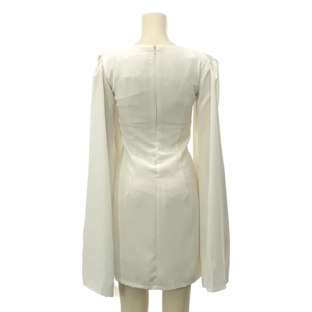 GRAXIA Cabaret Sleeveless Mini Perfect for Hostess and Chiffon Long Mini XL Size Dress, Dress, Hostesses, Clubs, Lounges, V-Neck Dress, Women's,