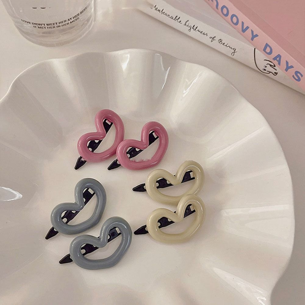 Clip For Women Y2K Hair Barrettes Hair Accessories Love Heart Hair Clip Korean Style Hairpin