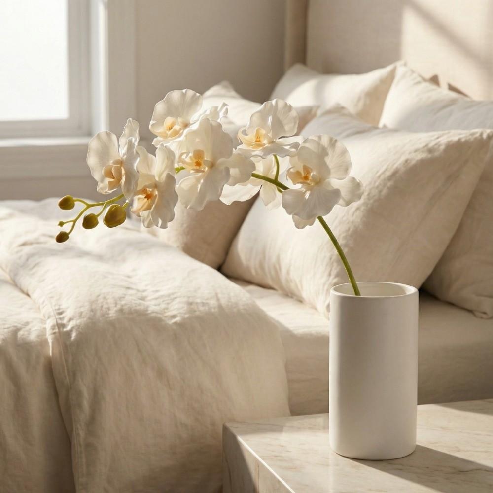 Butterfly Orchid Artificial Orchid Flower Handmade Realistic Simulation Big Moth Orchid Artificial Real Touch Fake Flower Branch
