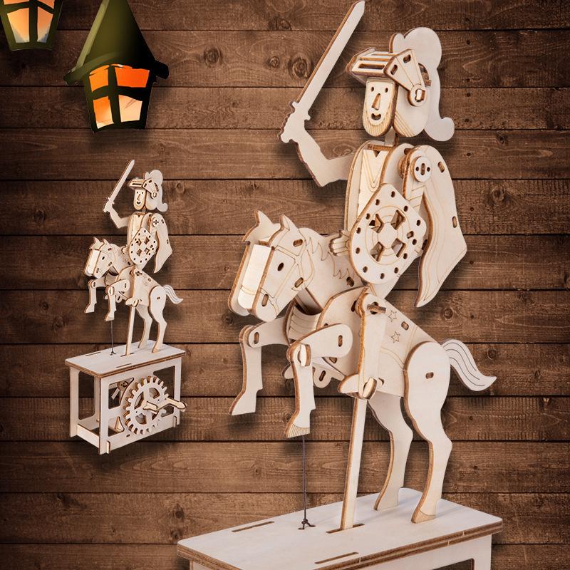 

Pegasus Knight 3D Wooden Puzzle: Rotating Gear Craft & Educational Toy