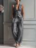 1116 Summer European and American Style Fashion Casual Single-breasted Vest + Casual Pants Suit Lazy Style Fashion Versatile