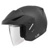 Komine Motorcycle Matte Black XL UV Cut Shield High Strength ABS Shell Jet Helmet Era-II HK-1651