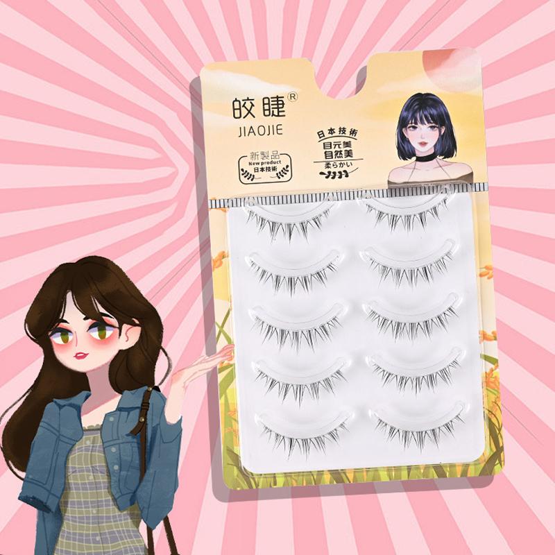 Kreslená Dítě Matka Narozená Pocit Démon Přirozené Umělé Řasy Kus Celých Jemných Stonkových Řas