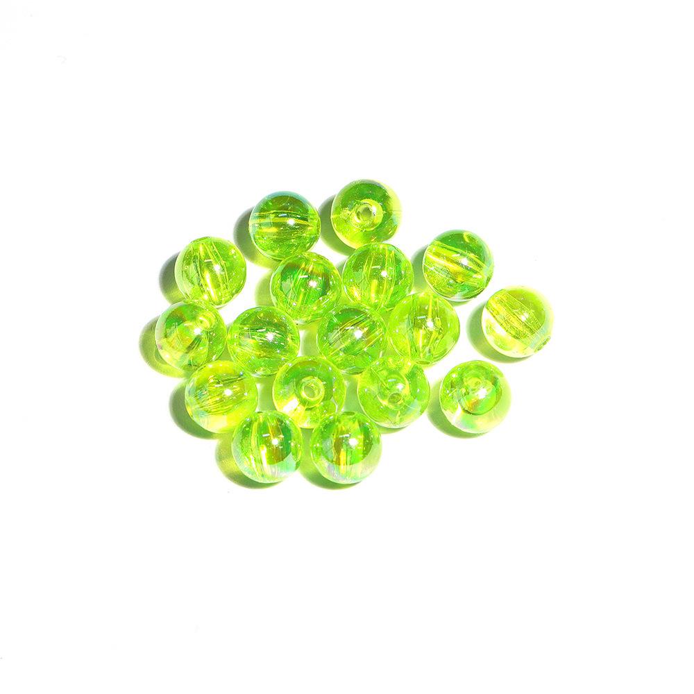 7.5mm Electroplated AB Acrylic Round Beads for DIY Jewelry Making