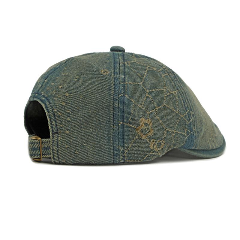 Beret Women's British Vintage Denim Cap Forward Cap Newsboy Cap