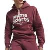 Puma Team Fleece Hoodie Letter Print Pullover Long Sleeve Vintage American Sweatshirt Men hoodies Red 625206-22