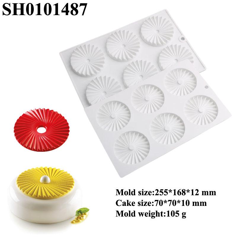 Shenhong Plisserad Moussetårta & Choklad Silikonform