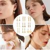 9 Pairs Lovely Wear-resistant Hoop Earrings with Ear Clip Eardrop Pendants Ear Moon Set Portable Pendants for Women Girls