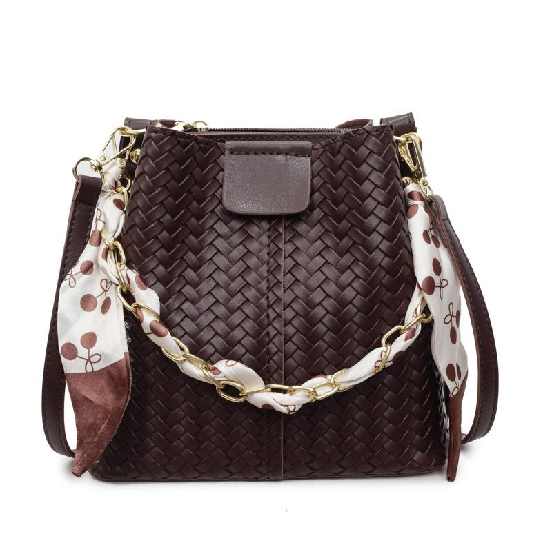 Casual Fashionable and Simple Women's Bag - Trendy Single Shoulder Bag with Chain Strap and Handbag Bucket Style Design
