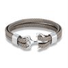 Leather Bracelet for Men Black Braid Multilayer Rope Chain Stainless Steel Anchor Male Jewelry Pulseras Gifts