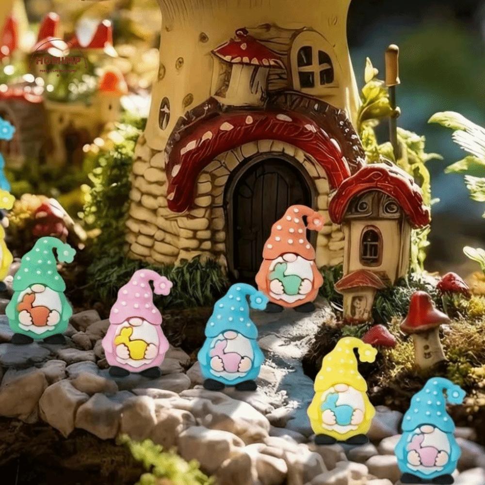 5 Stück PVC Osterzwerg Figuren Realistische Osterkorb Füller Miniatur Zwerg Statue Handwerk Simulierte Zwerg Statuen Eiersuche