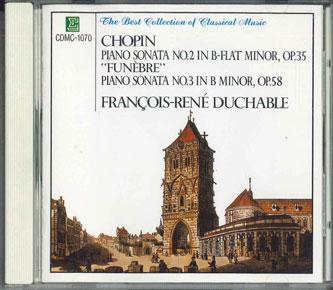 CD FRANCOIS-RENE DUCHABLE - Chopin : Piano Sonatas No.2 Funebre CDMC1070 ERATO Japan Classical Used