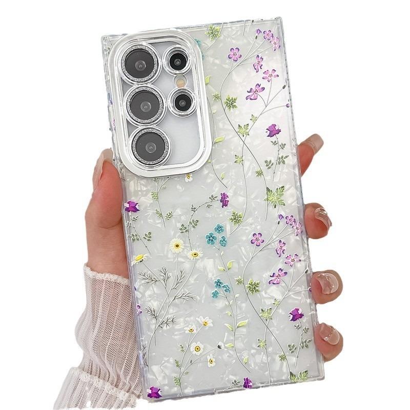 Small Floral Imd Hard Shell Summer Suitable for Samsung S25S24 Ultra Mobile Phone Case with Lens Film A16A56 Japanese and Korean