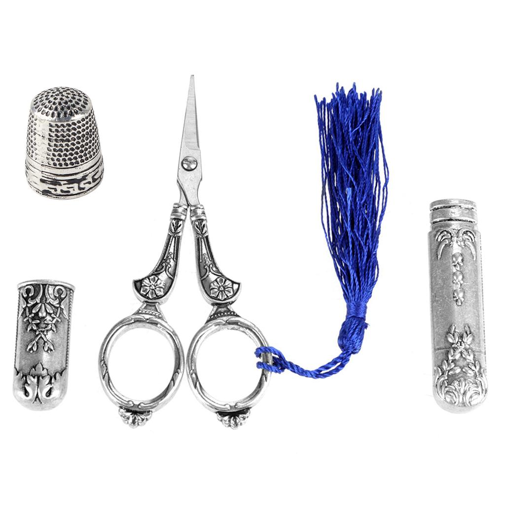Vintage Design Sewing and Craft Scissors with Stainless Steel Material, Efficient Tool Incisive Points Classical Scissors for Dressmaking Fabric Craf