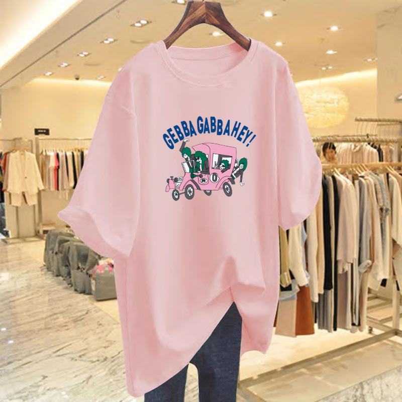 Neues lockeres T-Shirt mit Buchstabenaufdruck für Damen, altersmindernd, Sommer, lässiges kurzärmeliges Oberteil, Unterziehshirt