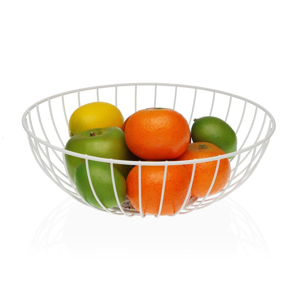 cesta metalica blanca fish