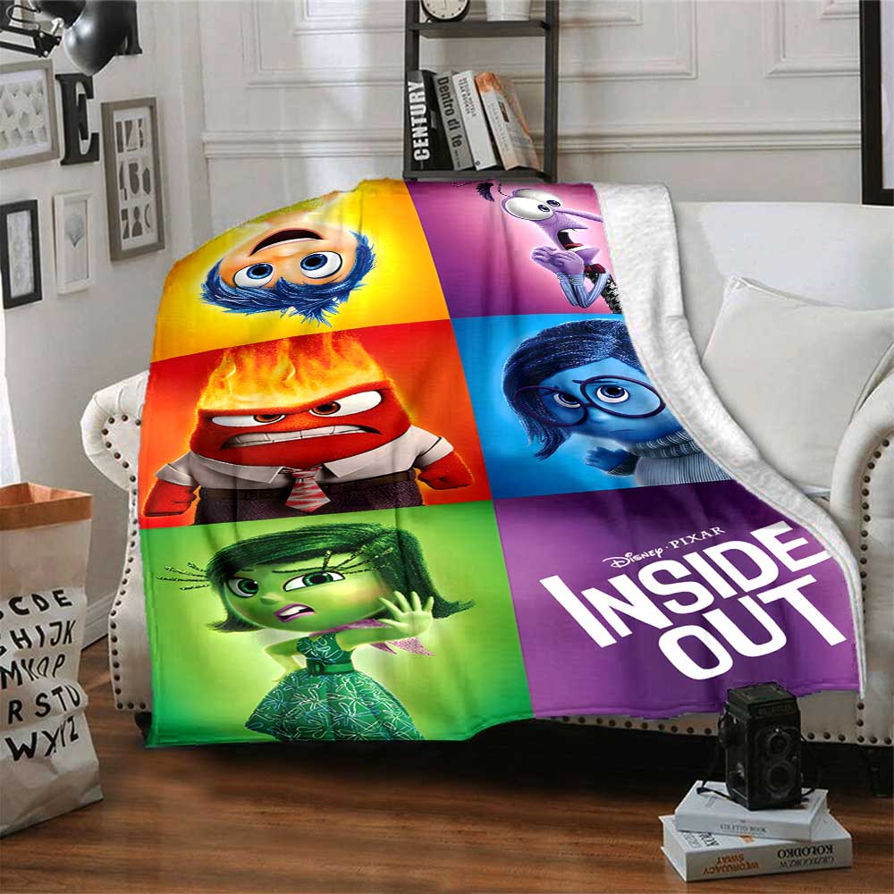Inside Out Party Night Gift Blanket Comfortable ure for Sofa Couch Office Bed Picnics Four Seasons Universal Digital Print Birthday Christmas Y22