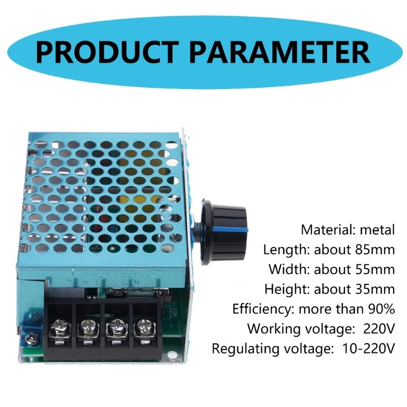 Hocheffiziente Motordrehzahlregler 4000W Leistungsregler Multifunktionale Spannungsstabilisatoren Einfache Anwendung für Elektrowerkzeug