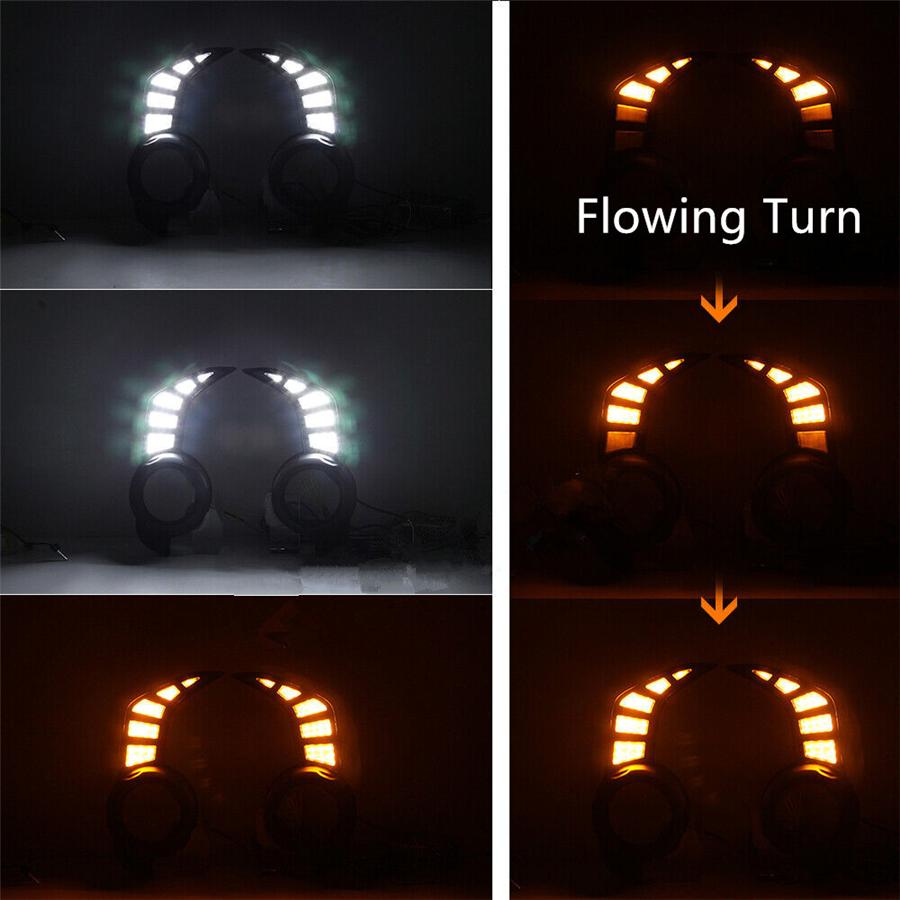 2x LED Daytime Running Light Fog Turn Signal Lamp Cable For Toyota 4Runner 14-22