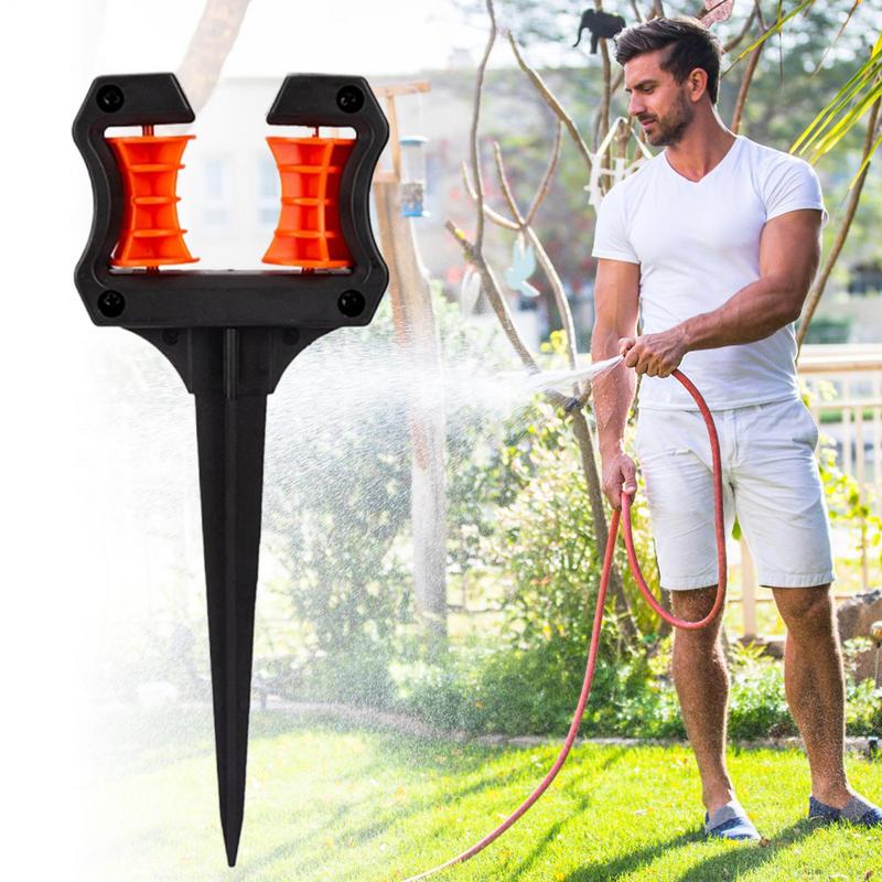 1pcs Garden Hose Nail Top Roller Soft Water Pipe Positioning Pointed Lawn Hose Spike Holder Garden Hose Nail Bracket